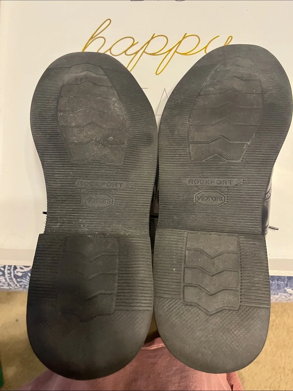 Rockport Black Leather Wingtip Oxfords